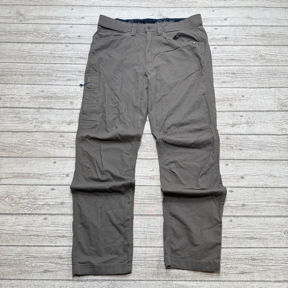 Eddie Bauer Pants Men's 34x32 Gray Stretch Ascent Series Hiking Outdoor Utility